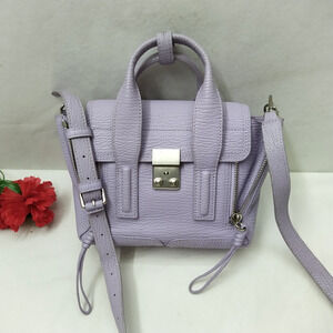 3.1 PHILLIP LIM Mini Pashli Lilac Calfskin Leather Pushlock Crossbody Bag